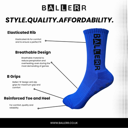 Ballerr®️ Blue Grip Sock