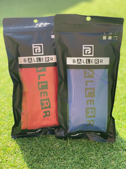 Ballerr®️Red and Blue Grip Socks Twin Pack